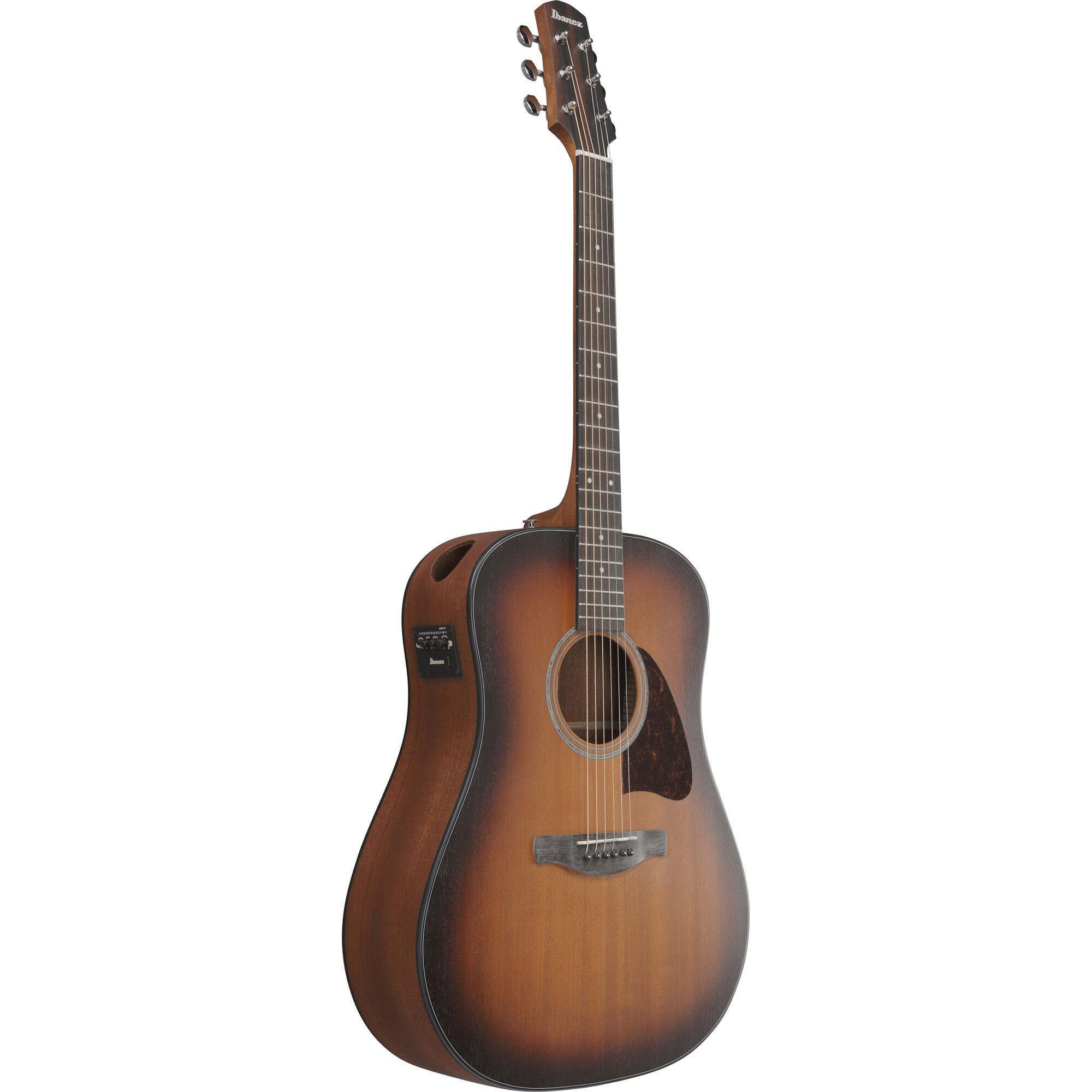 Ibanez AAD54E-OMH Advanced Acoustic Guitar - Open Pore Mahogany Sunburst - Image 4