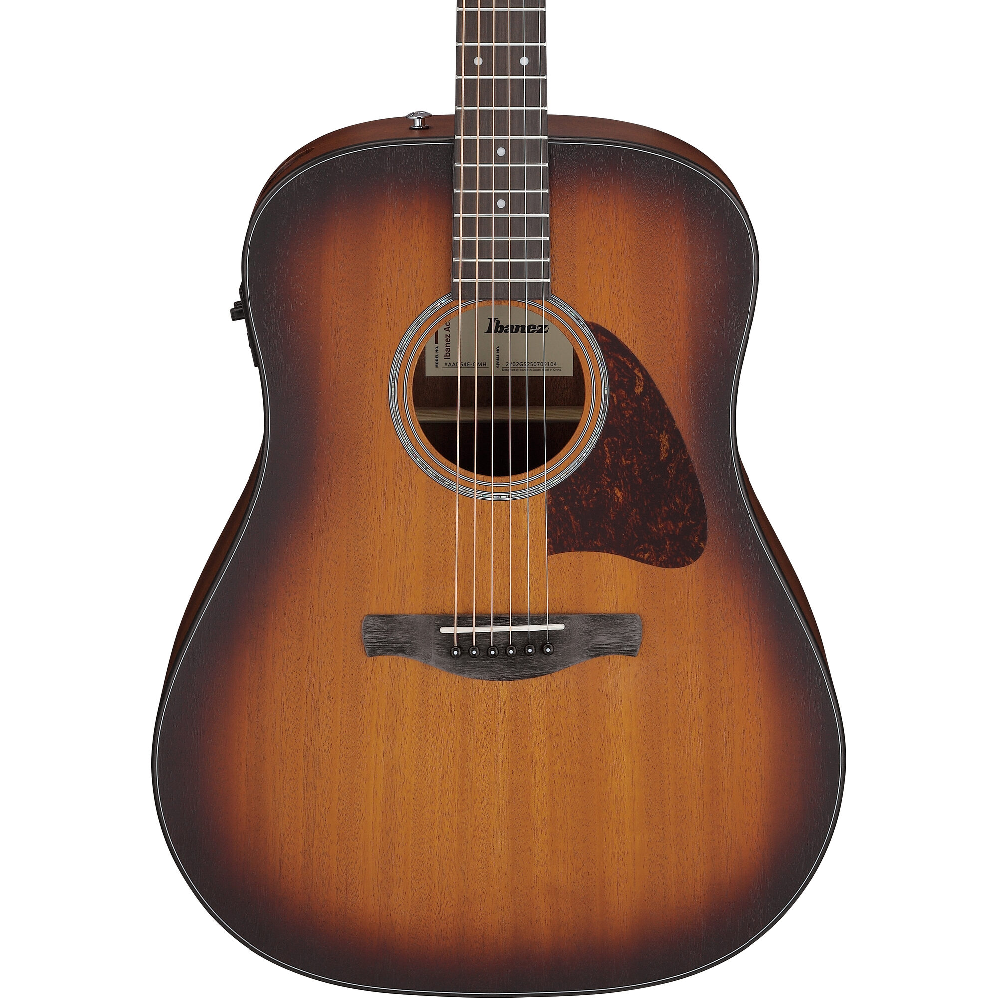 Ibanez AAD54E-OMH Advanced Acoustic Guitar - Open Pore Mahogany Sunburst - Image 5
