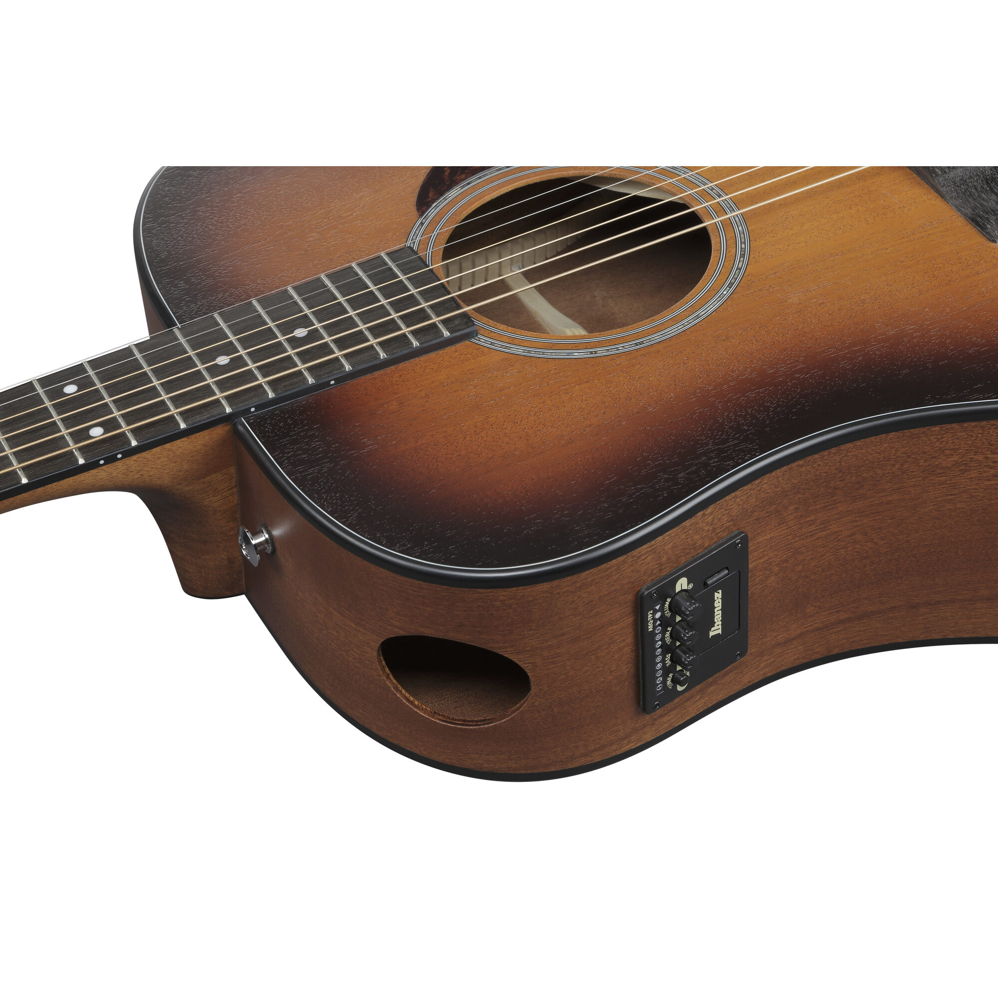 Ibanez AAD54E-OMH Advanced Acoustic Guitar - Open Pore Mahogany Sunburst - Image 14