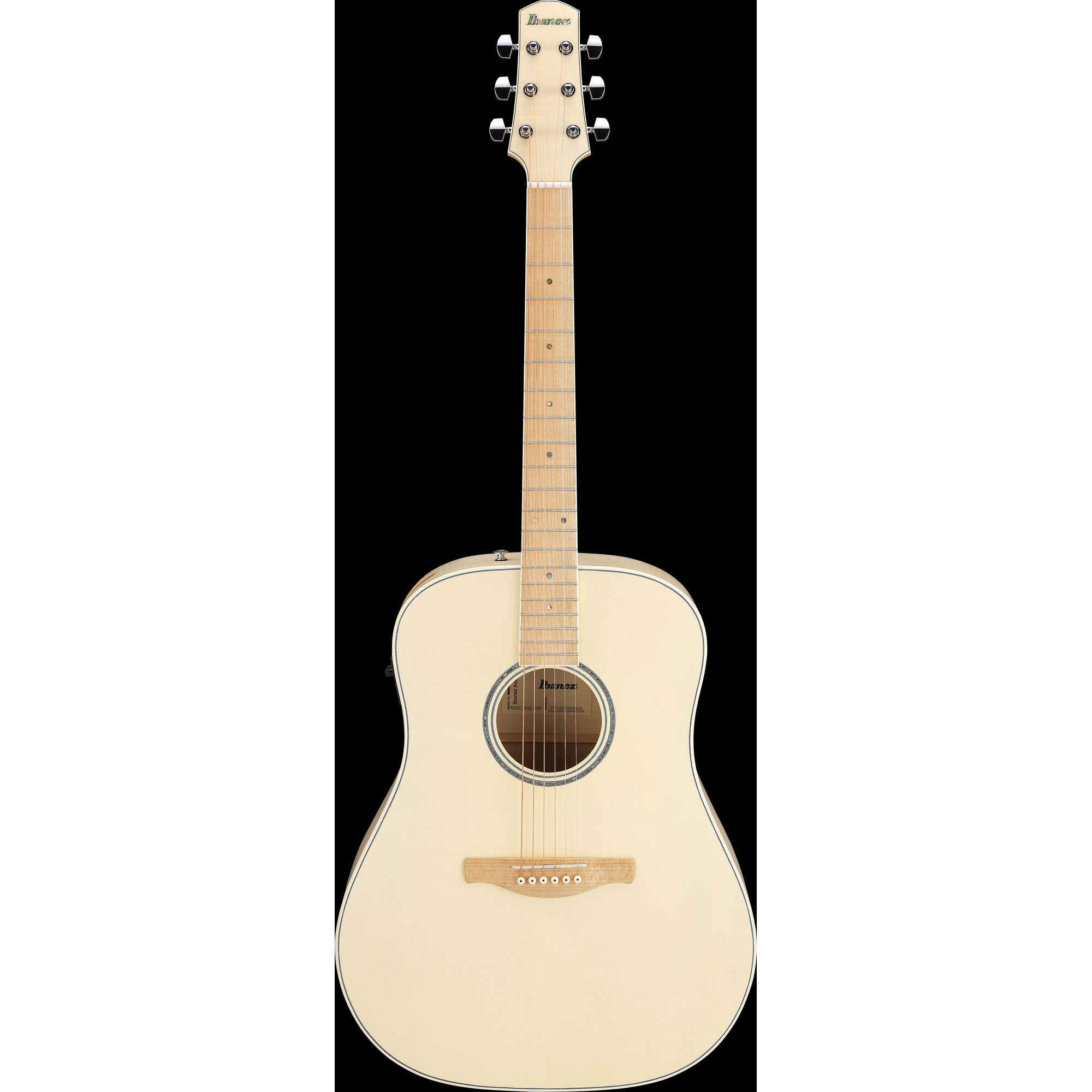 Ibanez AAD77M1E-OAW Advanced Acoustic - Open Pore Antique White - Image 7