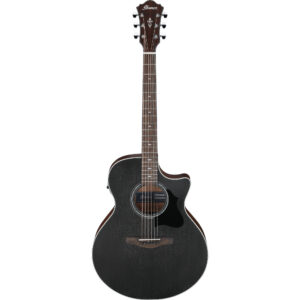Ibanez AE140-WKH - Electro Acoustic Guitar, Weathered Black Top - Natural Back & Sides