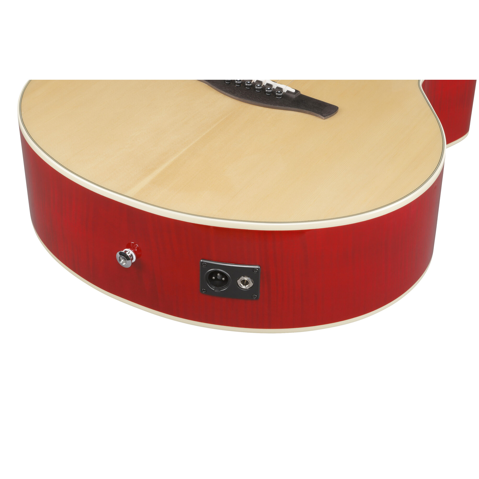 Ibanez AE170-NTR - Acoustic Guitar, Natural High Gloss Top - Transparent Red High Gloss Back & Sides - Image 13