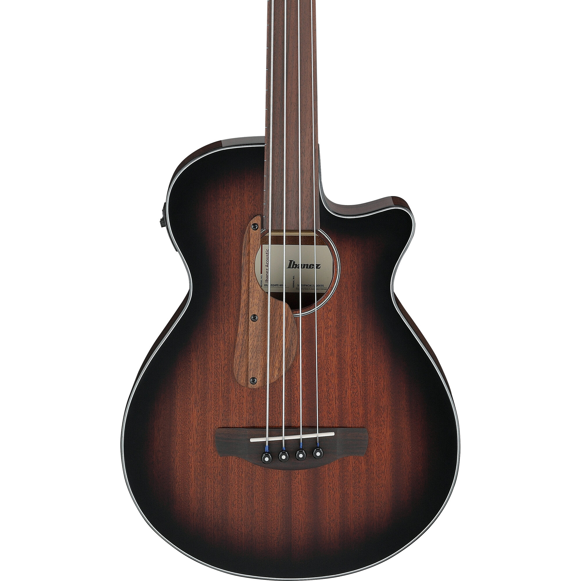 Ibanez AEGB24FE-MHS - Acoustic Bass - Mahogany Sunburst High Gloss - Image 5