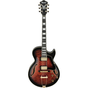 Ibanez AG95QA-DBS Artcore Expressionist Hollow-Body Guitar - Dark Brown Sunburst