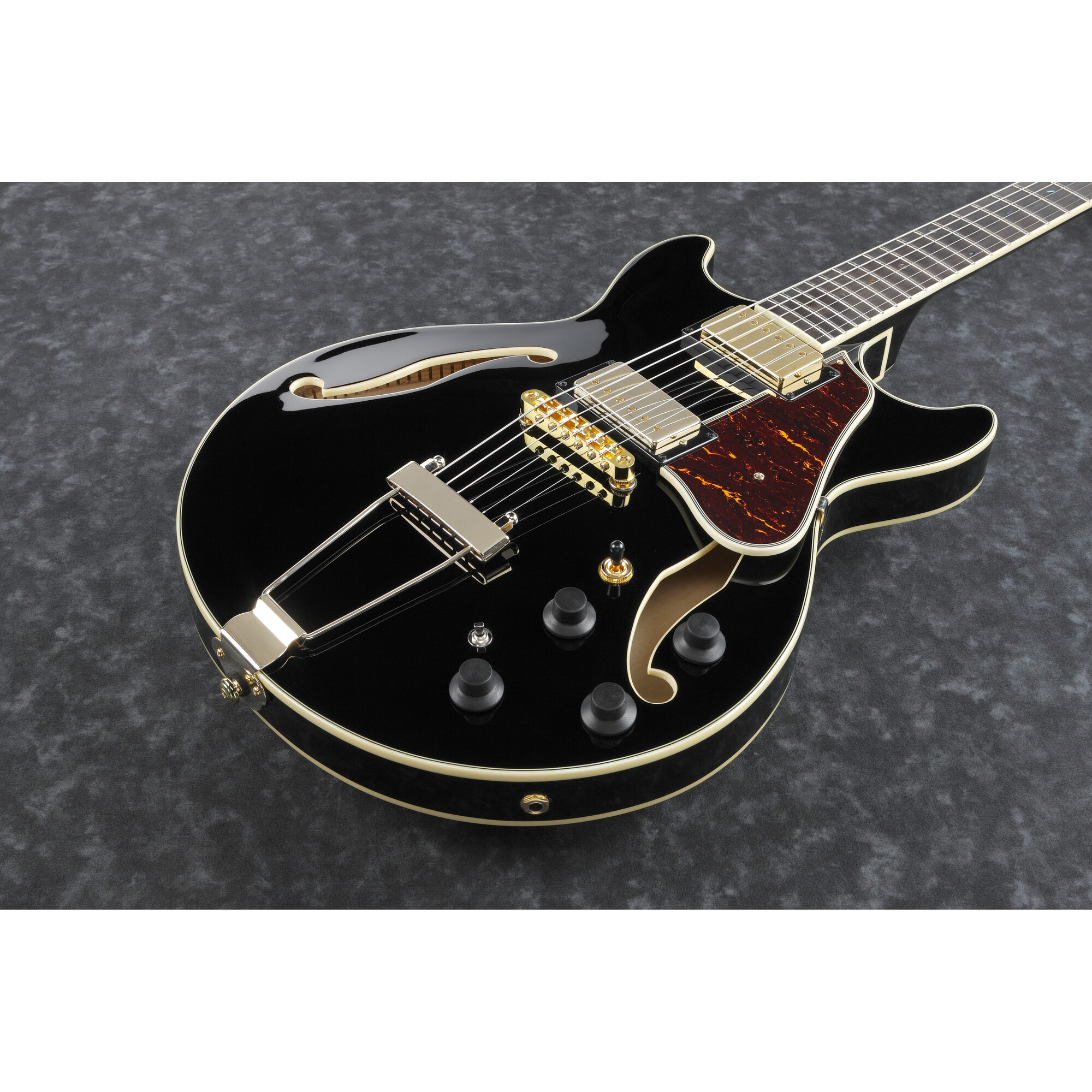 Ibanez AMH90-BK Artcore Expressionist AMH Semi-Hollow Guitar - Black - Image 4