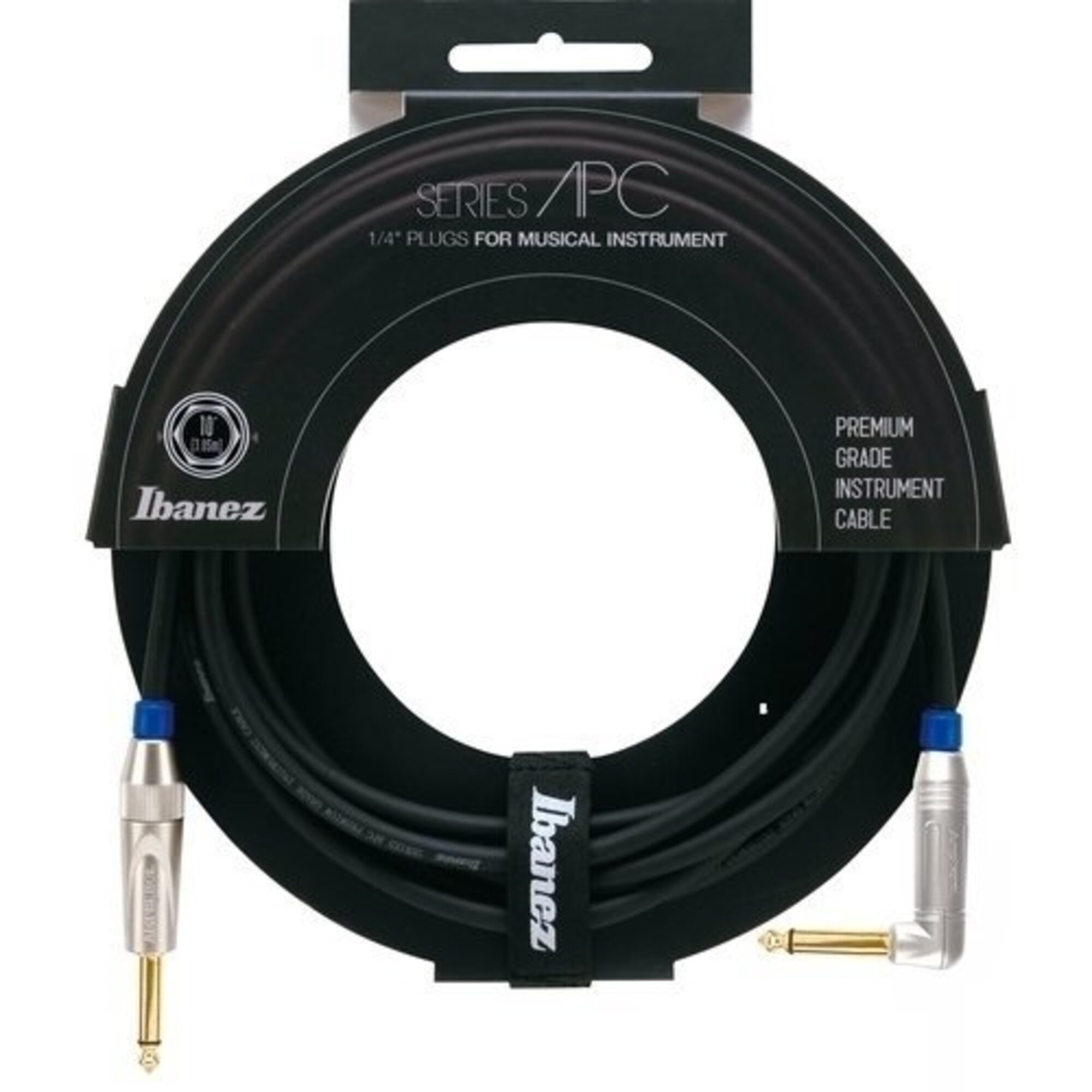 Ibanez APC20L Electric Guitar Cable 20ft - Straight/Angled Amphemol Plugs