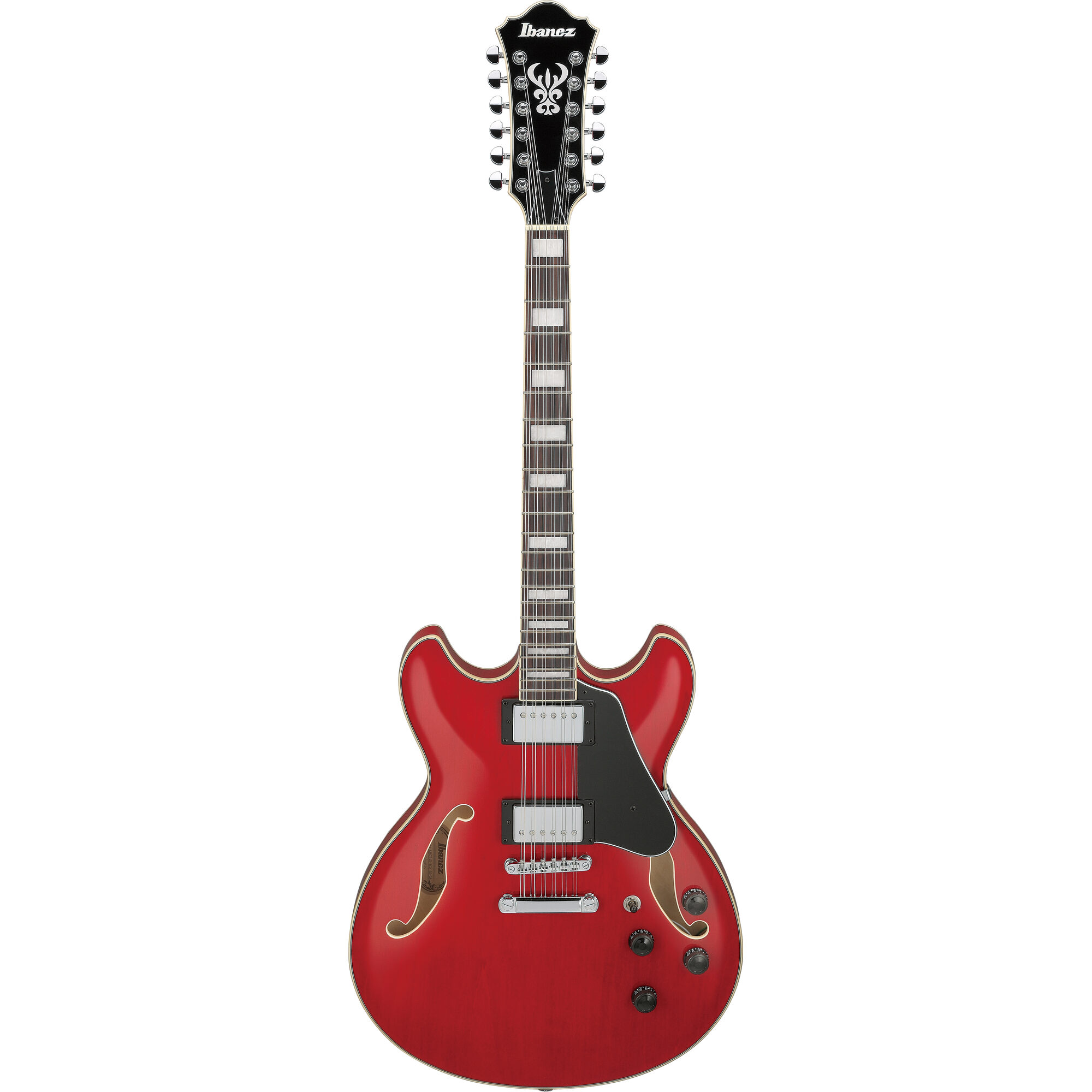 Ibanez AS7312-TCD Artcore AS 12-String Semi-Hollow Guitar - Transparent Cherry Red