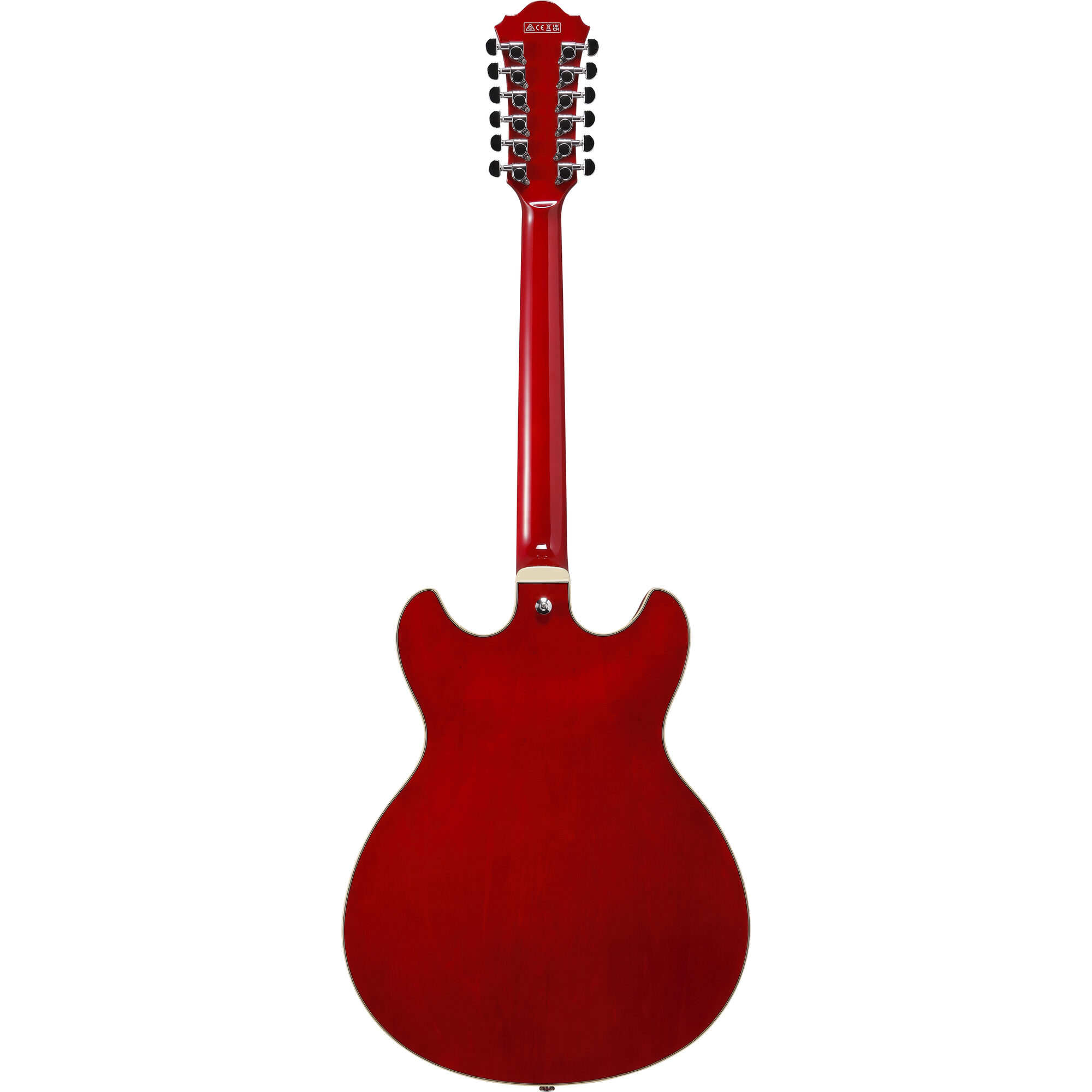 Ibanez AS7312-TCD Artcore AS 12-String Semi-Hollow Guitar - Transparent Cherry Red - Image 2