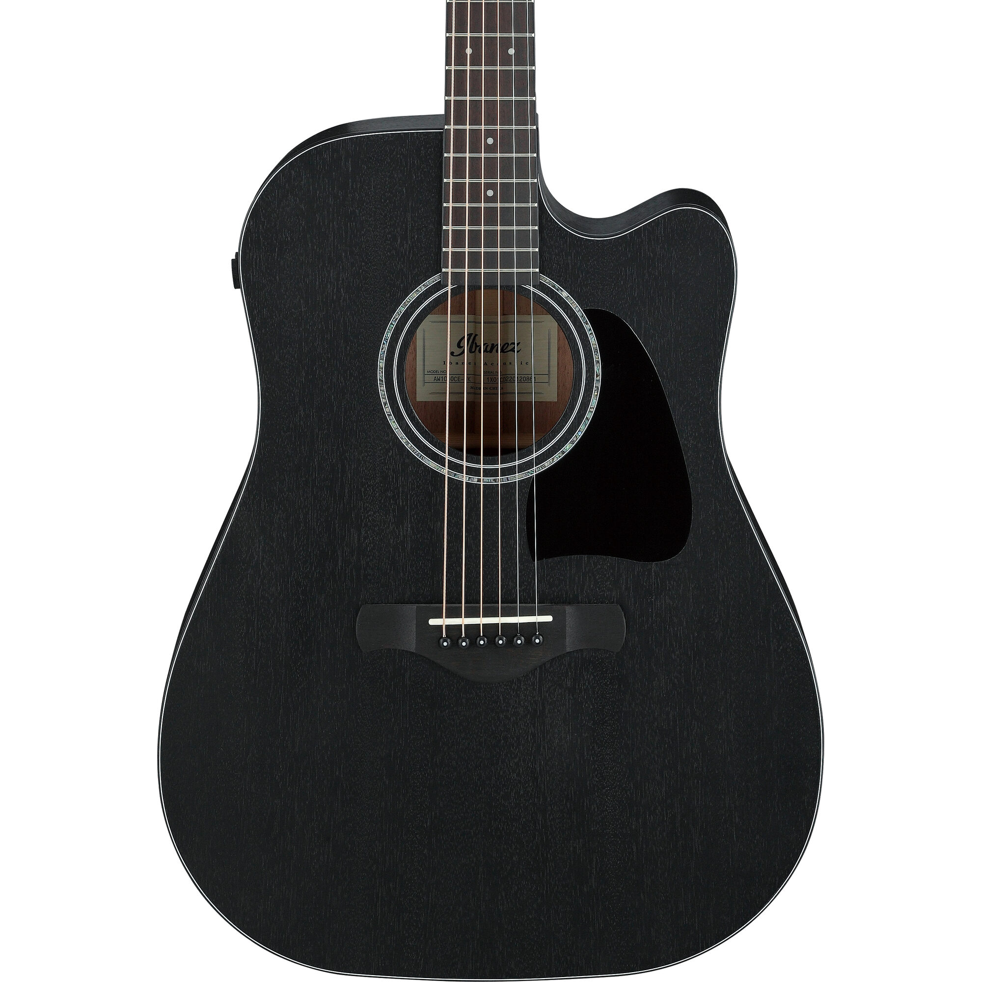 Ibanez AW1040CE-WK - Cutaway Electro Acoustic - Weathered Black - Image 5