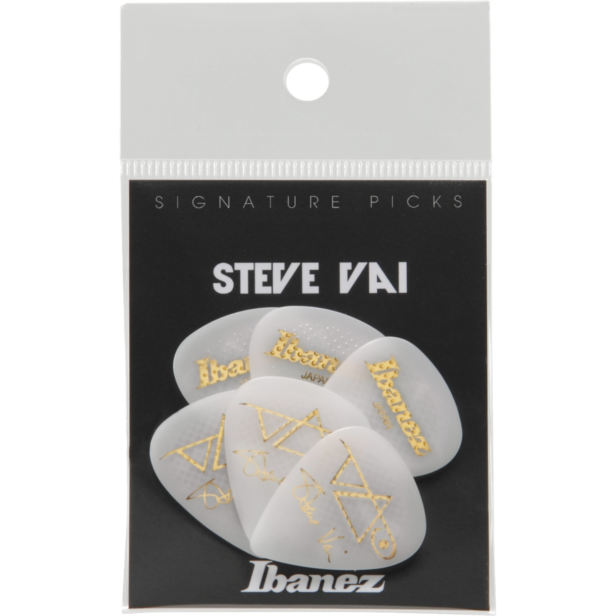Ibanez B1000SVR-WH Steve Vai Rubber Grip Guitar Picks 6-Pack - White
