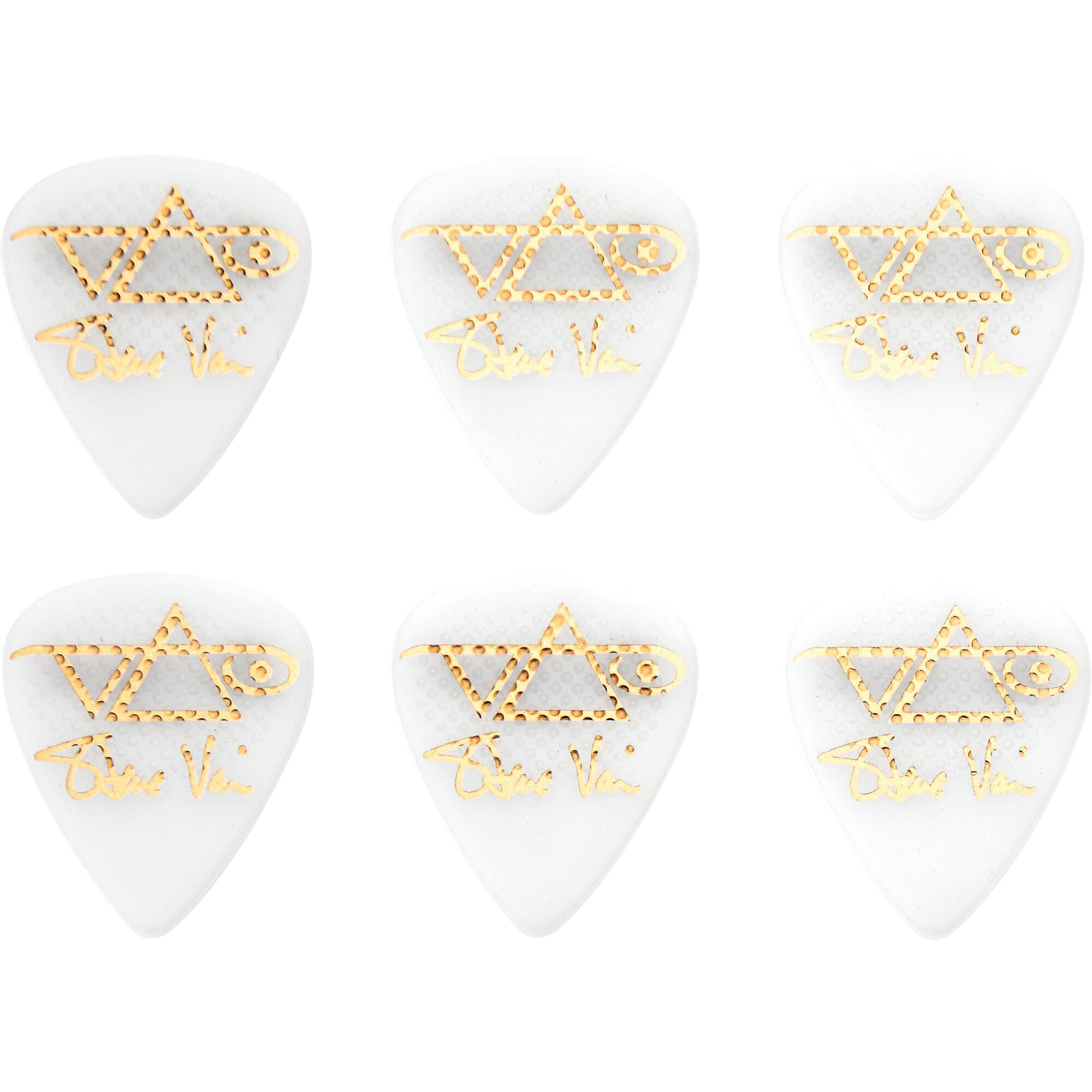 Ibanez B1000SVR-WH Steve Vai Rubber Grip Guitar Picks 6-Pack - White - Image 4