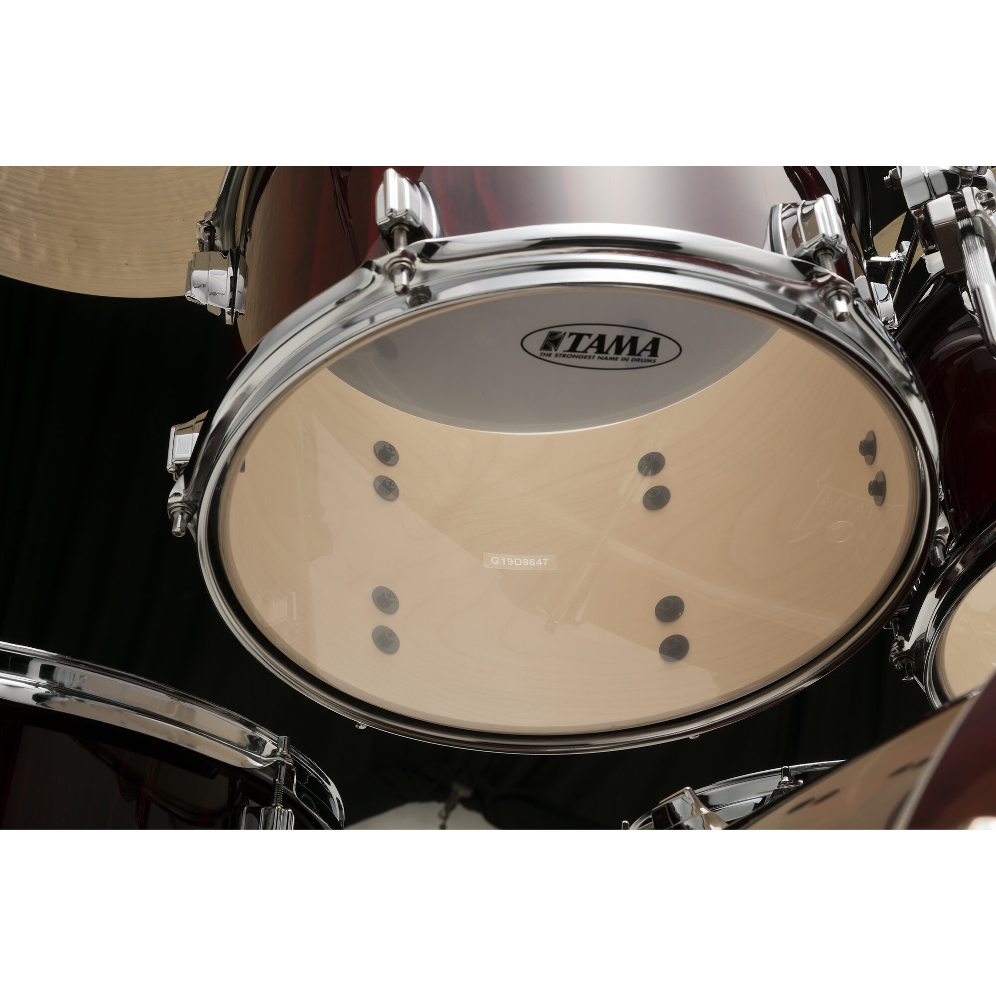 TAMA CL52KRS-PGGP Superstar Classic 5-Piece Shell Pack with 22" Bass Drum - Garnet Lacebark Pine - Image 3