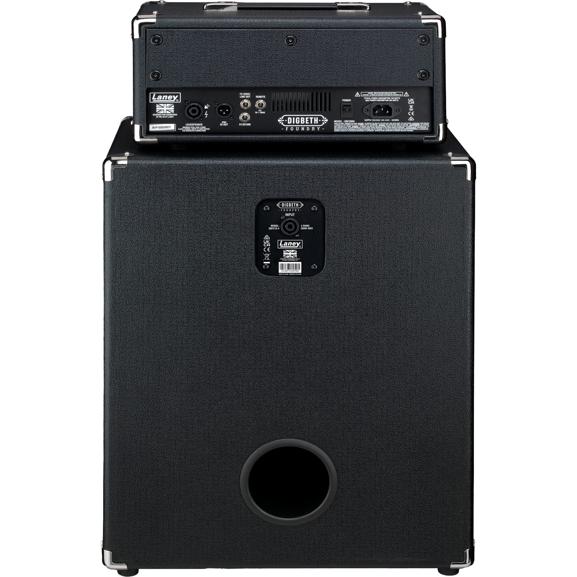 Laney Digbeth Foundry DBF210-4 600W 2x10 Bass Cabinet - 4 Ohm - Image 12