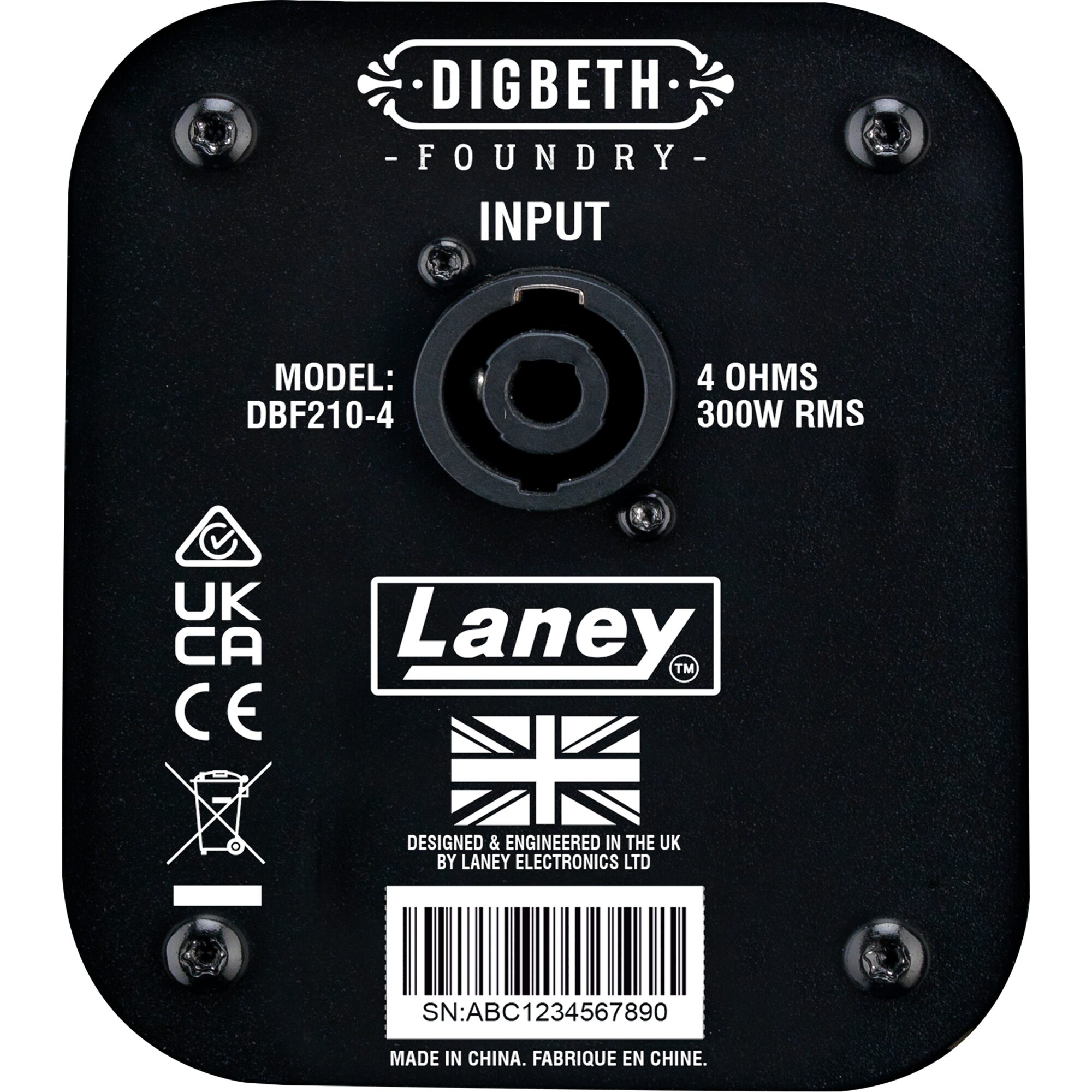 Laney Digbeth Foundry DBF210-4 600W 2x10 Bass Cabinet - 4 Ohm - Image 6