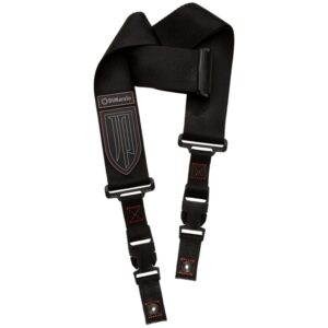 DiMarzio® ClipLock® John Petrucci, Quick Release Strap, 2", Black + Red Stitch inc picks