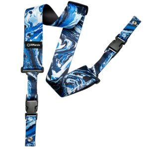 DiMarzio® ClipLock® Steve Vai, Quick Release Guitar Strap, 2", Blue Universe