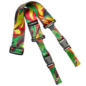 DiMarzio® ClipLock® Steve Vai, Quick Release Guitar Strap, 2", Green Universe