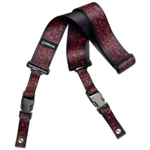 DiMarzio® ClipLock® Steve Vai, Quick Release Guitar Strap, 2", Art Design Black