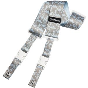 DiMarzio® ClipLock® Steve Vai UtoPIA, Quick Release Guitar Strap, 2", Blue/Silver