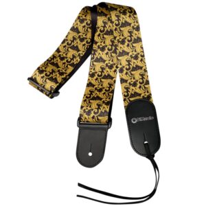 DiMarzio® Tab Strap, Steve Vai UtoPIA, 2", Black/Gold