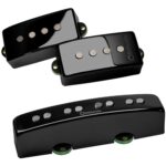 DiMarzio DP306 Sixties PJ Pair Bass Pickup Set, Gloss Black Metal