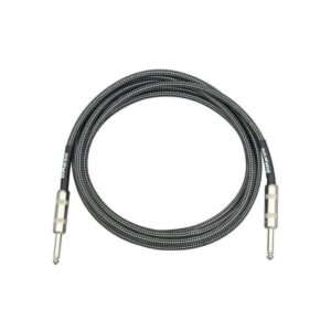 DiMarzio® Overbraid Guitar Cable, 10ft, Switchcraft® Straight Jacks, Black