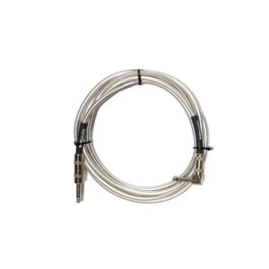 DiMarzio® Overbraid Guitar Cable, 18ft, Switchcraft® Straight/Angled Jacks, Chrome