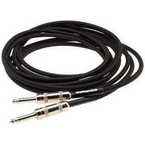 DiMarzio® Overbraid Guitar Cable, 18ft, Switchcraft® Straight Jacks, Black