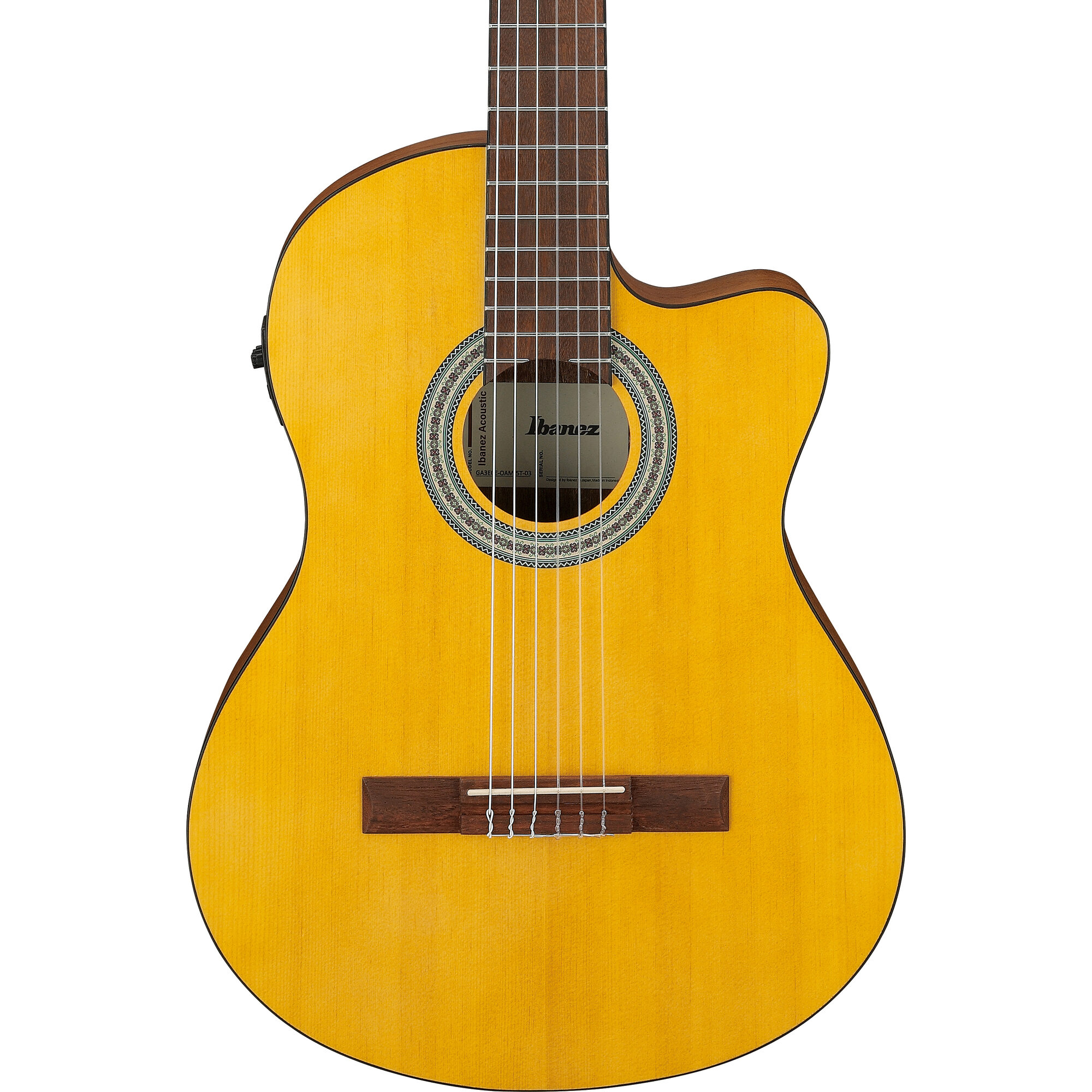Ibanez GA3ECE-OAM - GA Series Electro Acoustic Classical - Open Pore Amber - Image 5
