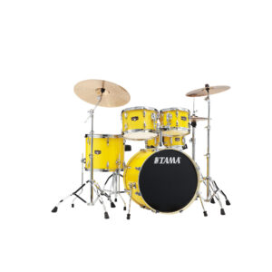 TAMA IP50H6W-ELY Imperialstar 5-Piece Drum Kit with 20" Bass Drum, Hardware & Cymbals Included - Electric Yellow