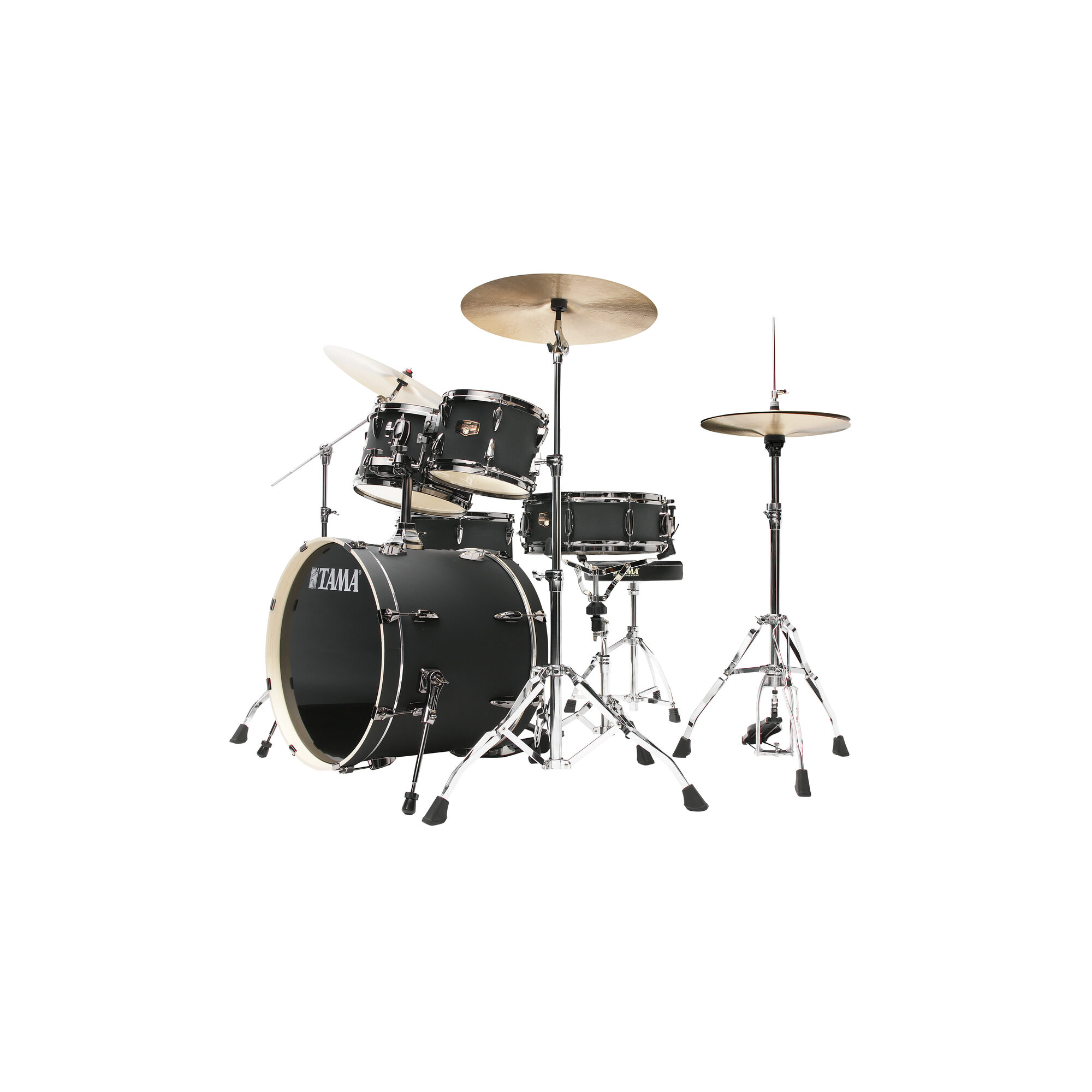 TAMA IP50H6WBN-BOB Imperialstar 5-Piece Complete Drum Kit with 20" Bass Drum & Hardware - Blacked Out Black - Image 7