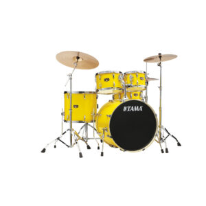 TAMA IP52H6W-ELY Imperialstar 5-Piece Drum Kit with 22" Bass Drum, Hardware Included - Electric Yellow