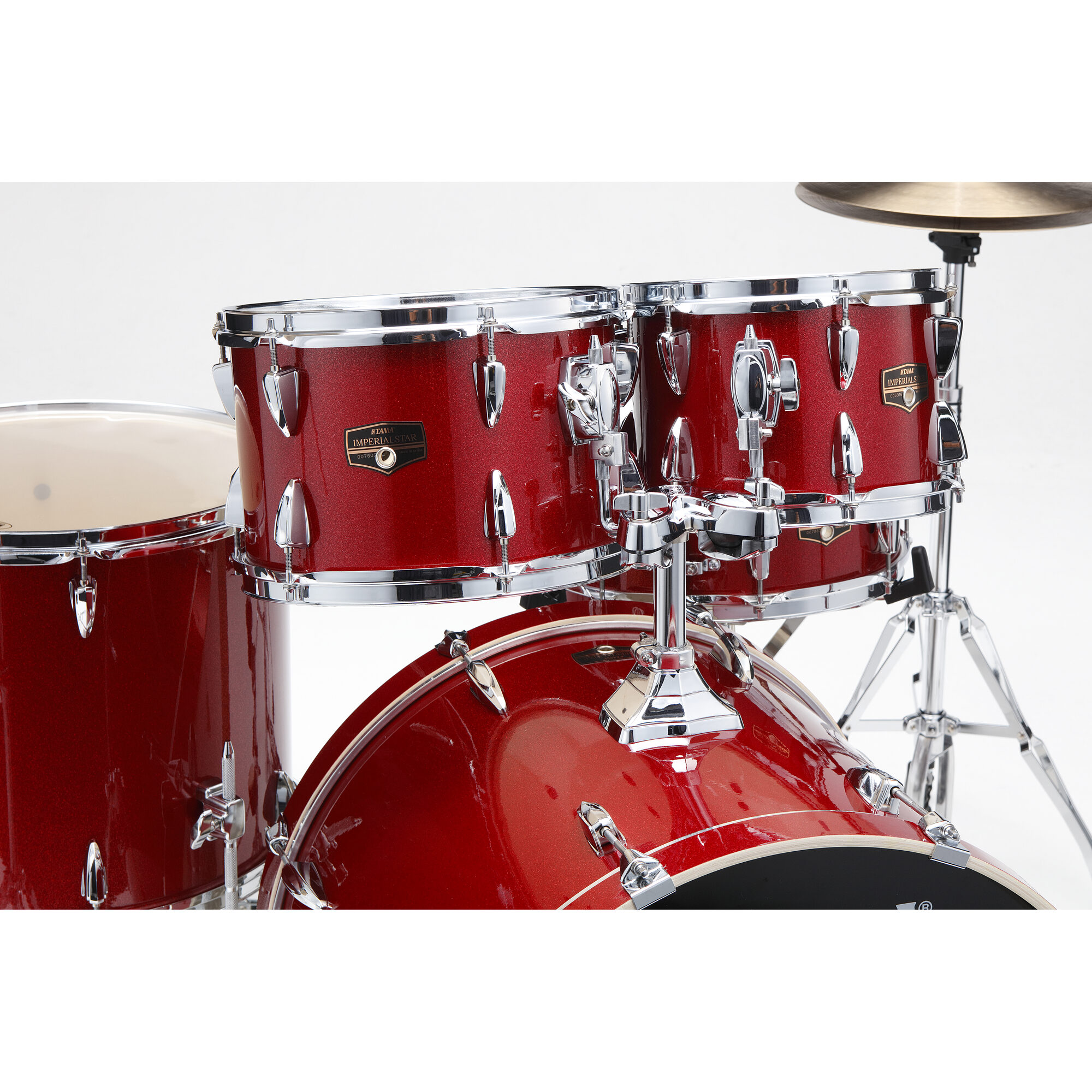TAMA IP52H6W-BRM Imperialstar 5-Piece Complete Drum Kit with 22" Bass Drum, Hardware Included - Burnt Red Mist - Image 2