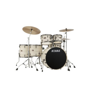 TAMA IP62H6WBN-WBW Imperialstar 6-Piece Shell Pack, Black Nickel Hardware - White Birch Wrap