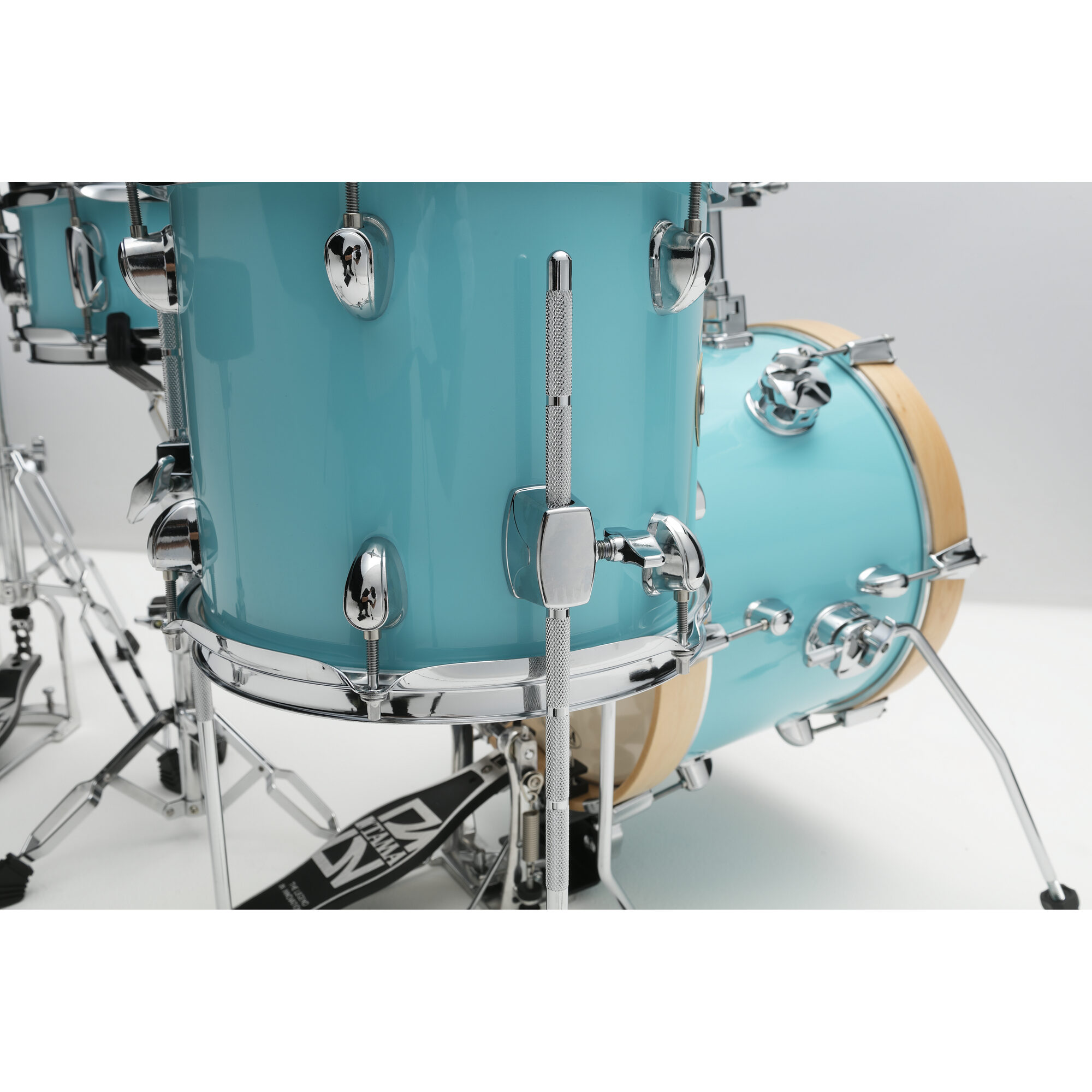 TAMA LJK44H4-AQB Club-JAM Flyer 4-Piece Complete Drum Kit with 14" Bass Drum & Hardware - Aqua Blue - Image 6