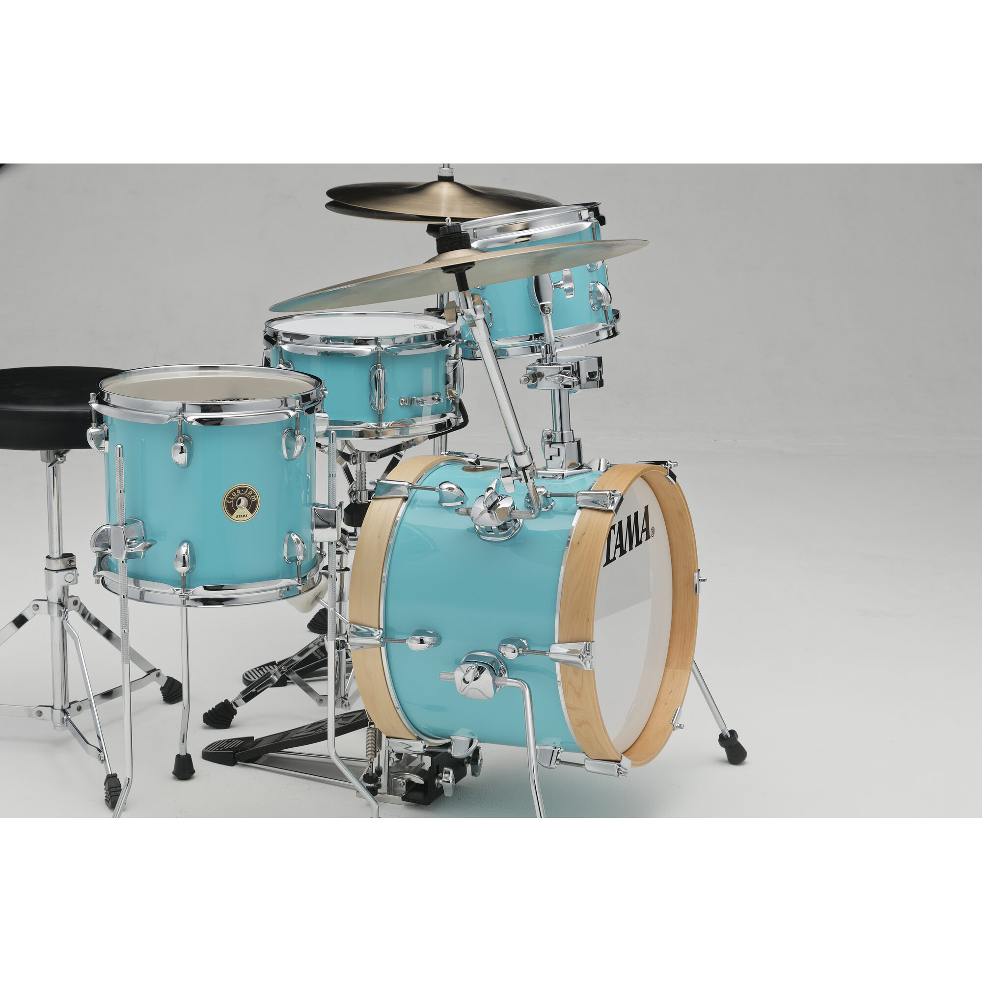 TAMA LJK44H4-AQB Club-JAM Flyer 4-Piece Complete Drum Kit with 14" Bass Drum & Hardware - Aqua Blue - Image 9
