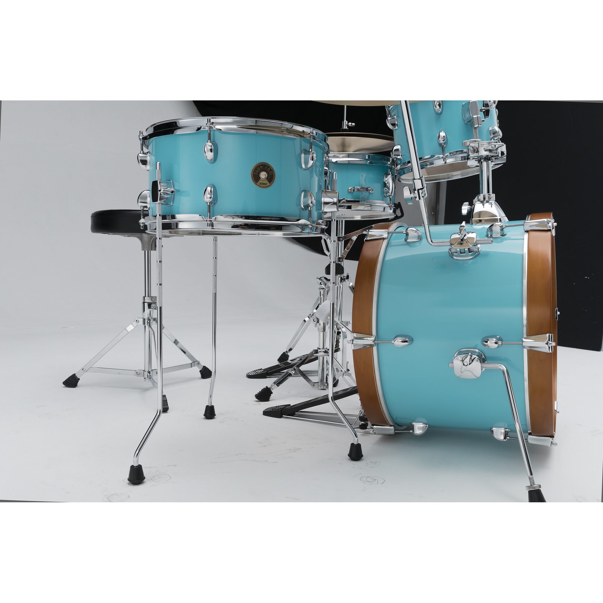 TAMA LJK48H4-AQB Club-JAM 4-Piece Complete Drum Kit with 18" Bass Drum & Hardware - Aqua Blue - Image 6
