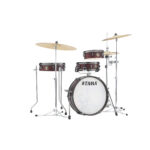 TAMA LJK48PBN-BWW Club-JAM Pancake 4-Piece Shell Pack with 18" Bass Drum, Black Nickel Hardware - Burgundy Walnut Wrap