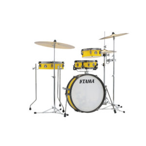 TAMA LJK48PBN-ELY Club-JAM Pancake 4-Piece Shell Pack with 18" Bass Drum, Black Nickel Hardware - Electric Yellow