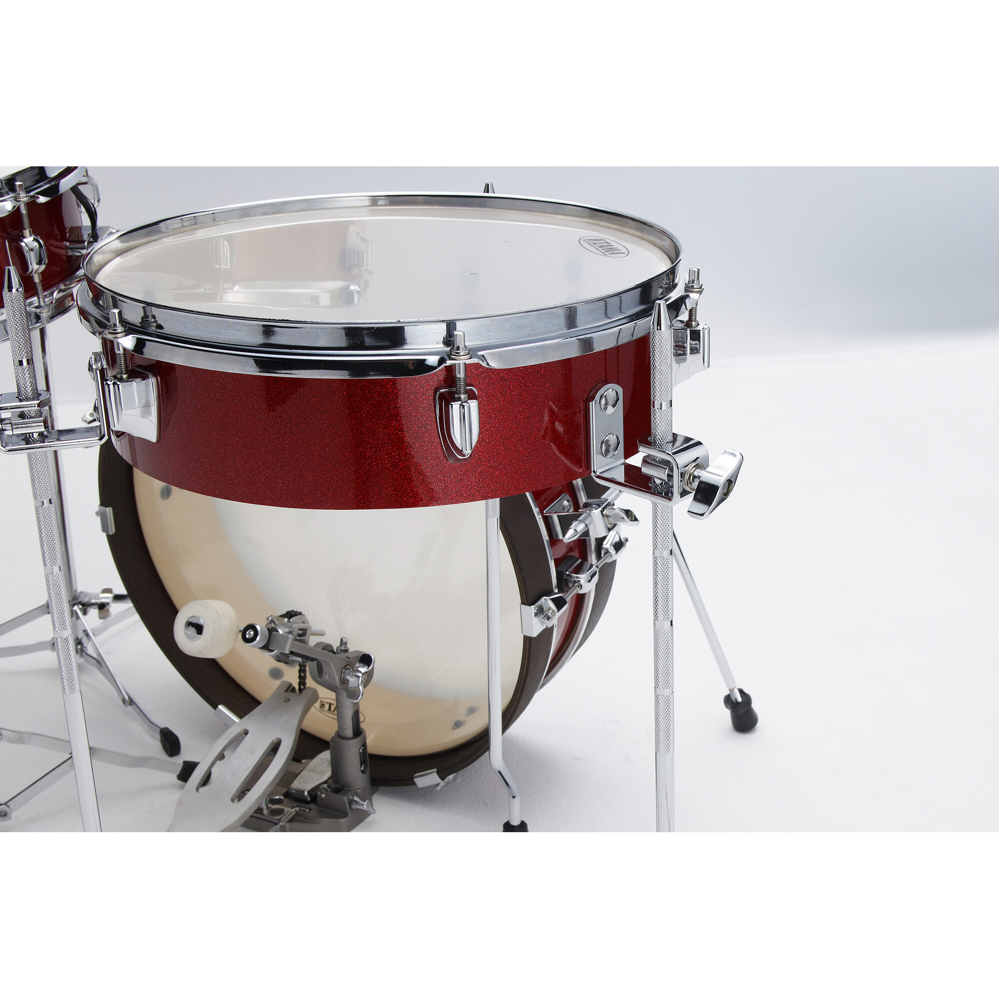 TAMA LJK48P-BRM Club-JAM Pancake 4-Piece Shell Pack with 18" Bass Drum - Burnt Red Mist - Image 5
