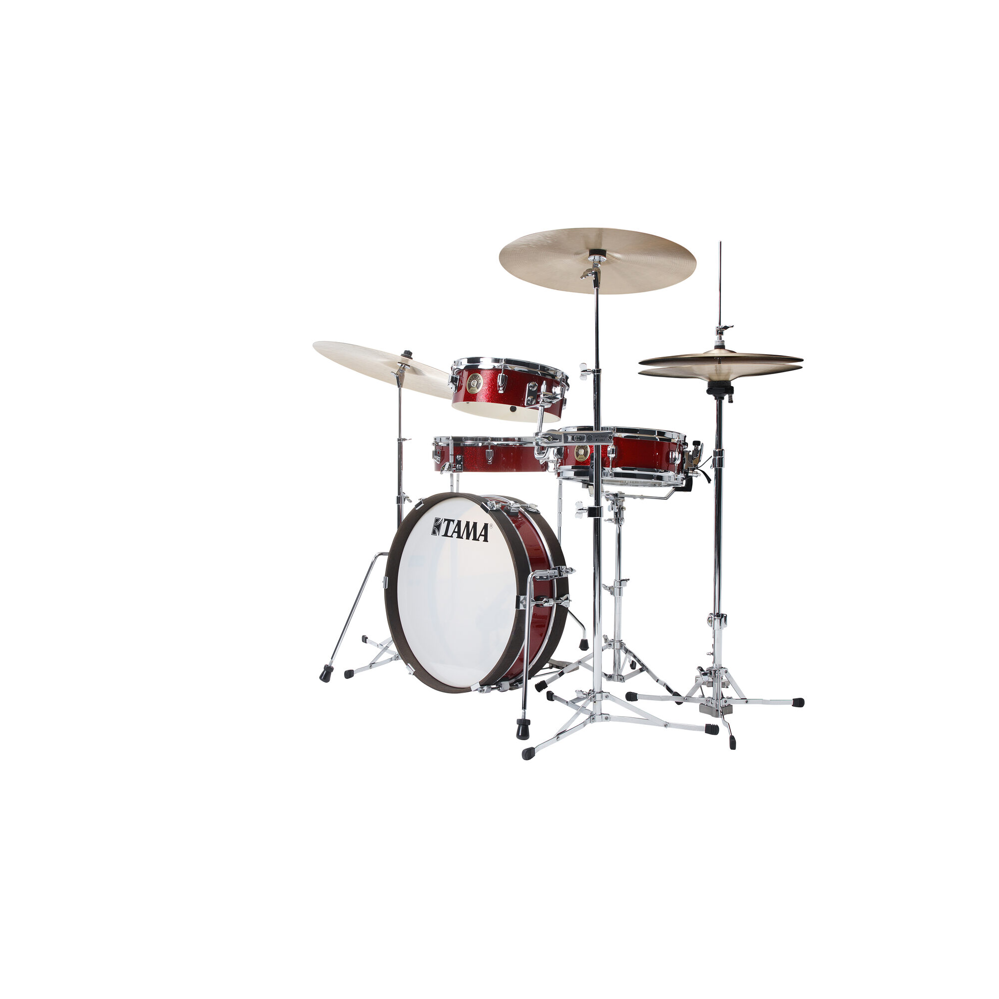 TAMA LJK48P-BRM Club-JAM Pancake 4-Piece Shell Pack with 18" Bass Drum - Burnt Red Mist - Image 7