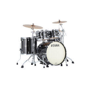 TAMA MA42TZS-BCS STARCLASSIC Maple 4-Piece Shell Pack with 22" Bass Drum, Chrome Hardware - Black Clouds & Silver Lining