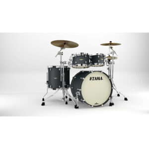 TAMA MA42TZS-FBK STARCLASSIC Maple 4-Piece Shell Pack with 22" Bass Drum, Chrome Hardware - Flat Black