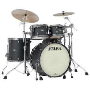 TAMA MA42TZUS-FBK STARCLASSIC Maple 4-Piece Shell Pack with 22" Bass Drum, Smoked Black Nickel Hardware - Flat Black