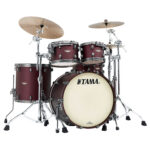 TAMA MA42TZUS-FBM STARCLASSIC Maple 4-Piece Shell Pack with 22" Bass Drum, Smoked Black Nickel Hardware - Flat Burgundy Metallic