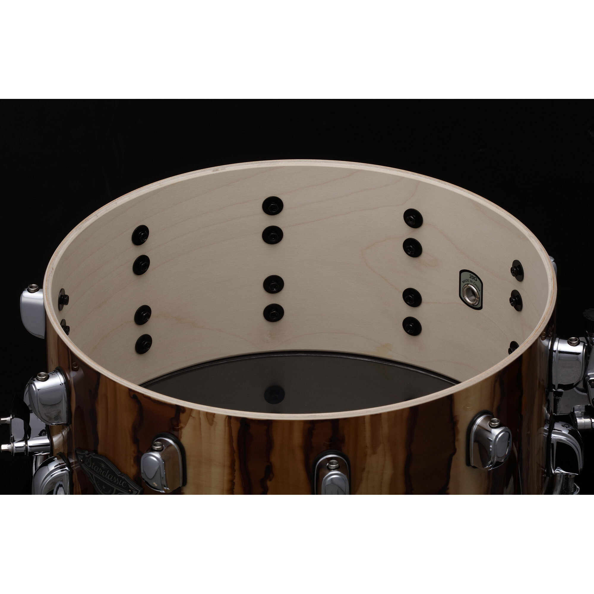 TAMA MBSS65-CAR Starclassic Performer 14" x 6.5" Snare Drum, Caramel Aurora - Image 6