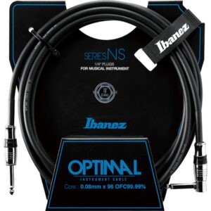 Ibanez NS10L - 10ft Instrument Cable Straight–Right Angle