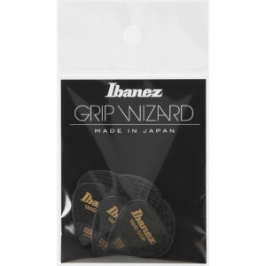Ibanez PPA16HSG-BK - Grip Wizard Guitar Picks 1.00mm Sand Grip Heavy (6 Pack) - Black