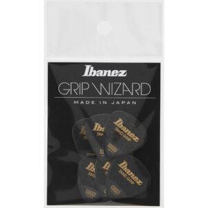 Ibanez PPA16MSG-BK - Grip Wizard Guitar Picks 0.80mm Sand Grip Medium (6 Pack) - Black