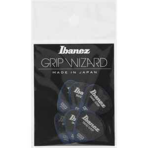 Ibanez PPA16MSG-DB - Grip Wizard Guitar Picks 0.80mm Sand Grip Medium (6 Pack) - Dark Blue